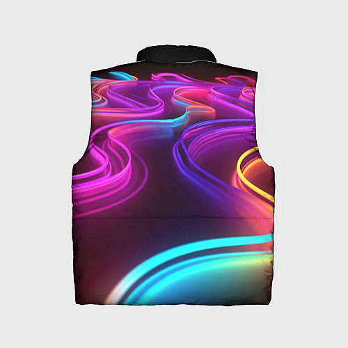Детский жилет Неоновые волны / 3D-Красный – фото 2