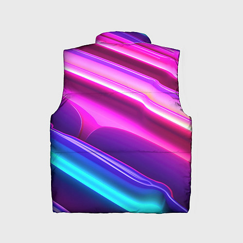 Детский жилет Неоновые объемные полосы / 3D-Красный – фото 2