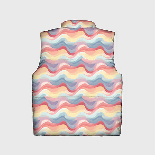 Детский жилет Абстрактные волны пастельные тона / 3D-Черный – фото 2