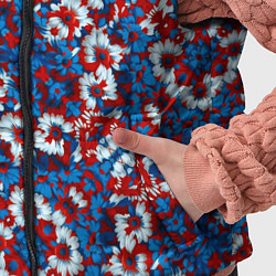 Детский жилет Красно-сине-белые цветы, цвет: 3D-светло-серый — фото 2