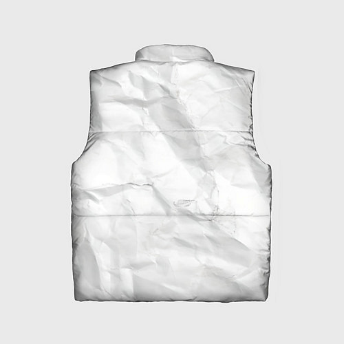 Детский жилет Мятая бумага - текстура / 3D-Светло-серый – фото 2
