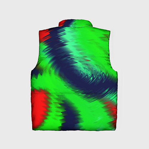 Детский жилет Красно-зеленый абстрактный узор / 3D-Светло-серый – фото 2