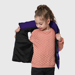Детский жилет Девушка в кибер сити, цвет: 3D-черный — фото 2