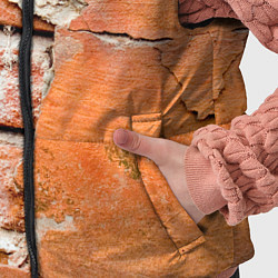 Детский жилет Кирпичная стена под штукатуркой, цвет: 3D-светло-серый — фото 2