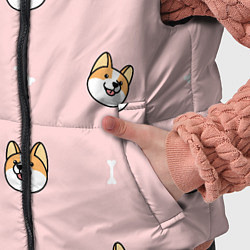 Детский жилет Pink corgi, цвет: 3D-светло-серый — фото 2