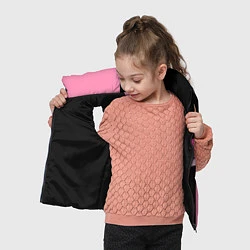 Детский жилет Группа Black pink на черно-розовом фоне, цвет: 3D-черный — фото 2