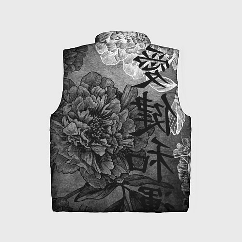 Детский жилет Flowers - japanese art / 3D-Красный – фото 2