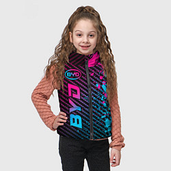 Детский жилет BYD - neon gradient: по-вертикали, цвет: 3D-черный — фото 2