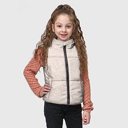 Детский жилет Текстура светло-бежевый, цвет: 3D-черный — фото 2