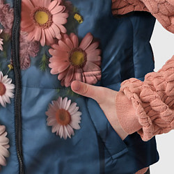 Детский жилет Хризантемы на джинсе, цвет: 3D-черный — фото 2