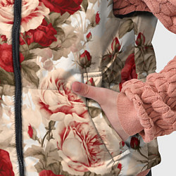 Детский жилет Розы паттерн, цвет: 3D-красный — фото 2