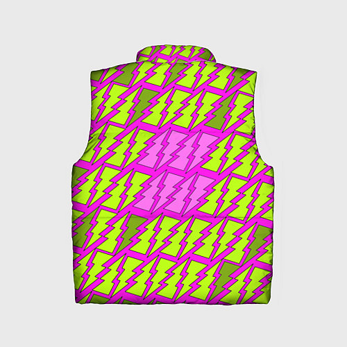 Детский жилет Ретро молнии розово-жёлтые / 3D-Черный – фото 2