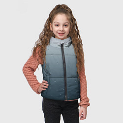 Детский жилет Серый градиент капли, цвет: 3D-черный — фото 2