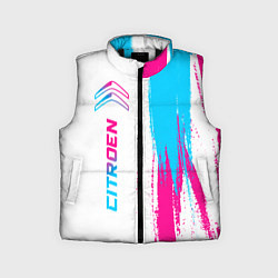 Детский жилет Citroen neon gradient style: по-вертикали, цвет: 3D-черный