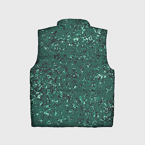 Детский жилет Текстура зелёный камень / 3D-Черный – фото 2