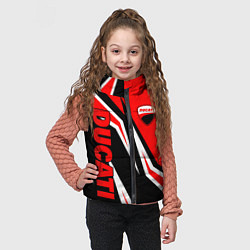 Детский жилет Ducati- red stripes, цвет: 3D-черный — фото 2