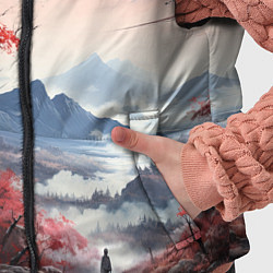 Детский жилет Луна над горами, цвет: 3D-черный — фото 2