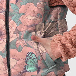 Детский жилет Паттерн с бабочками и цветами, цвет: 3D-светло-серый — фото 2