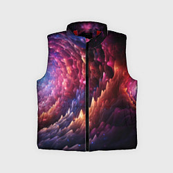 Детский жилет Звездная космическая спираль, цвет: 3D-красный