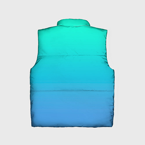 Детский жилет Градиент сине-зелёный светлый / 3D-Черный – фото 2