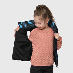 Детский жилет Blue black abstract texture, цвет: 3D-черный — фото 2
