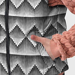 Детский жилет Паттерн из объемных ромбов, цвет: 3D-черный — фото 2
