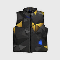 Детский жилет Black yellow geometry