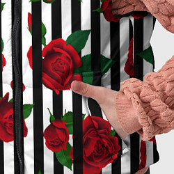 Детский жилет Полосы и красные розы, цвет: 3D-черный — фото 2