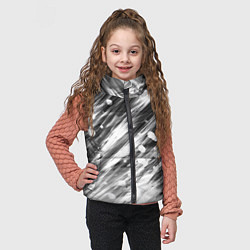 Детский жилет Черно-белые штрихи, цвет: 3D-черный — фото 2