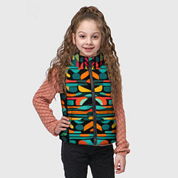 Детский жилет Абстрактный красочный паттерн - мода, цвет: 3D-красный — фото 2