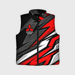 Детский жилет Митсубиси - красный спортивный, цвет: 3D-светло-серый