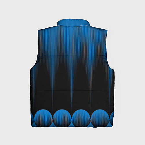 Детский жилет Сине-черный градиент в полоску / 3D-Светло-серый – фото 2