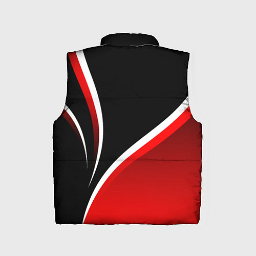 Детский жилет Кавасаки - красные волны / 3D-Красный – фото 2