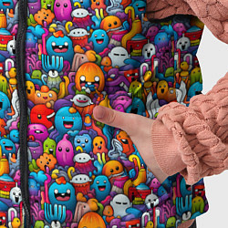 Детский жилет Маленькие монстрики, цвет: 3D-красный — фото 2