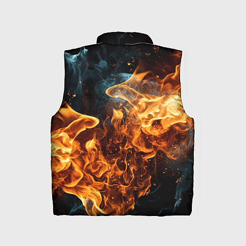 Детский жилет Пламя огня фон / 3D-Красный – фото 2