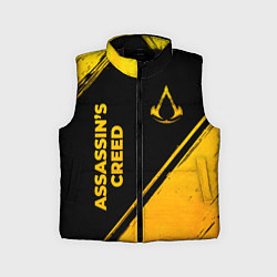Детский жилет Assassins Creed - gold gradient: надпись, символ