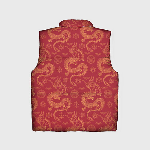 Детский жилет Dragon red pattern / 3D-Красный – фото 2