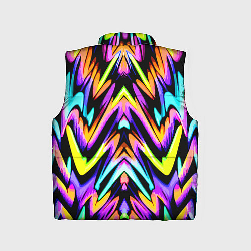Детский жилет Красочный зеркальный паттерн - нейросеть / 3D-Светло-серый – фото 2