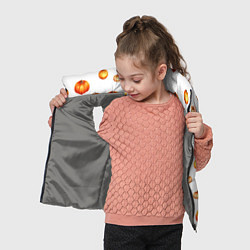 Детский жилет Оранжевые тыквы - паттерн, цвет: 3D-светло-серый — фото 2