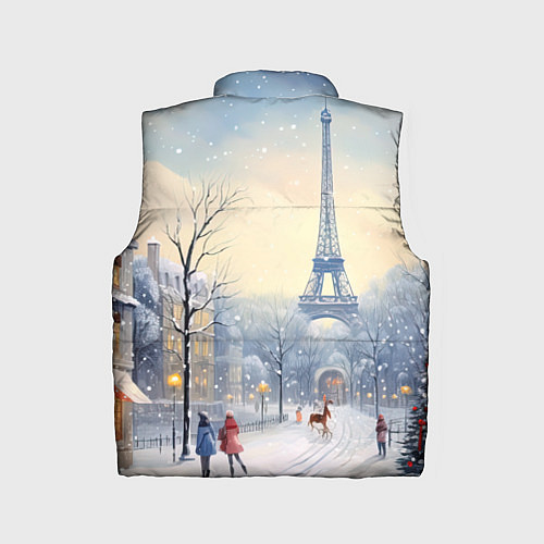 Детский жилет Новогодний Париж / 3D-Черный – фото 2