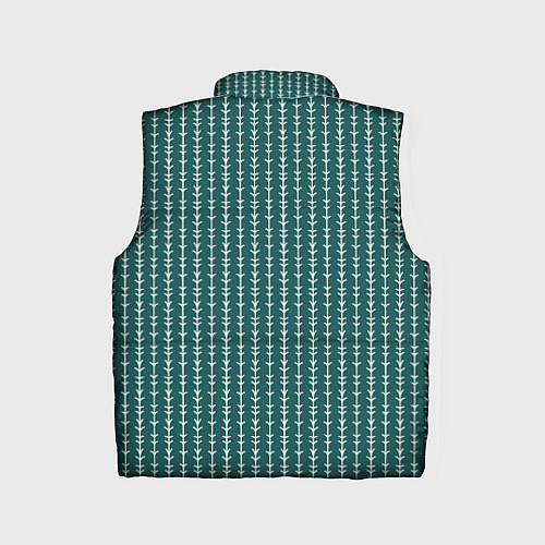 Детский жилет Зелёно-морской в полоску / 3D-Черный – фото 2