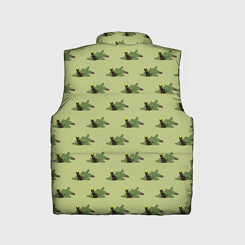 Детский жилет Черный кот в гирлянде уронил елку / 3D-Черный – фото 2