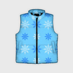 Детский жилет Геометрия снежинок, цвет: 3D-черный