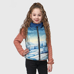 Детский жилет Новогодняя опушка, цвет: 3D-светло-серый — фото 2