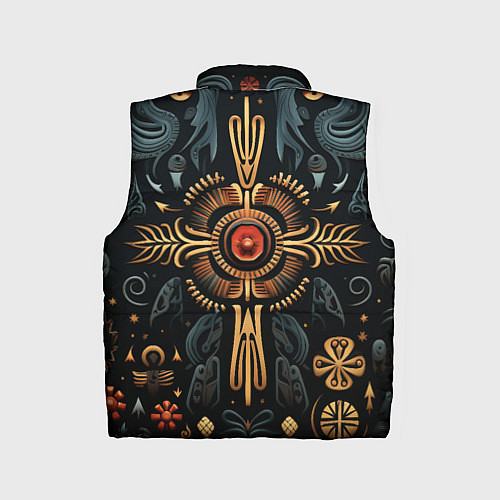 Детский жилет Паттерн в славянской стилистике / 3D-Черный – фото 2