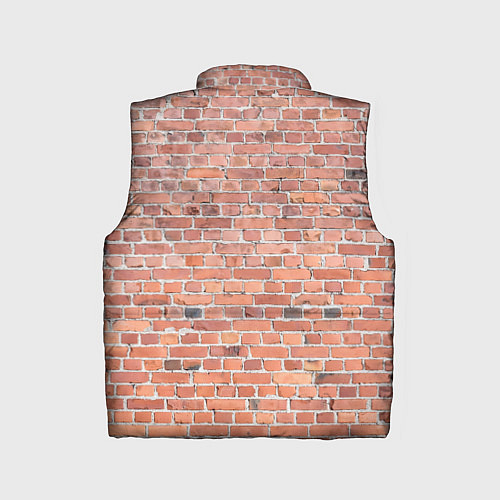 Детский жилет Кирпичная стена узор / 3D-Черный – фото 2