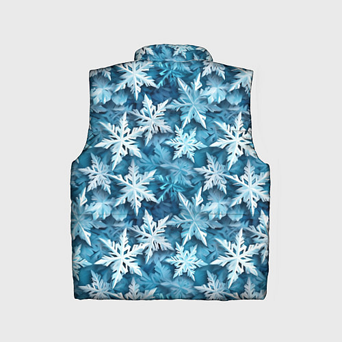 Детский жилет New Years pattern with snowflakes / 3D-Светло-серый – фото 2