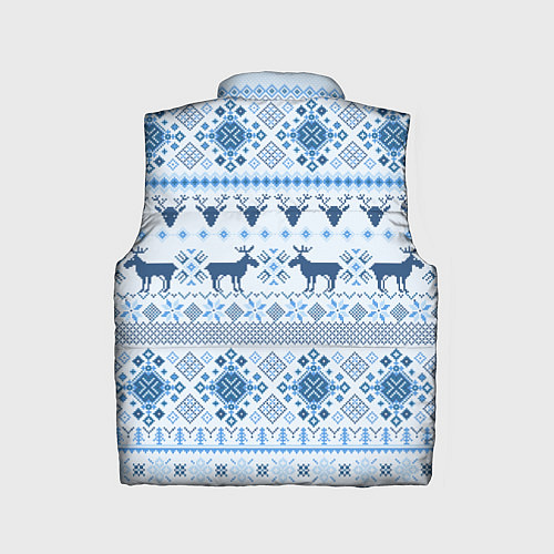 Детский жилет Blue sweater with reindeer / 3D-Черный – фото 2