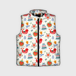 Детский жилет Рождественские узоры, цвет: 3D-черный