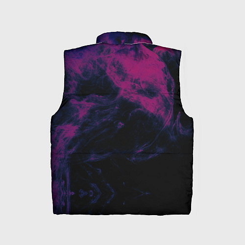 Детский жилет Тойота на фоне сиреневого дыма / 3D-Черный – фото 2